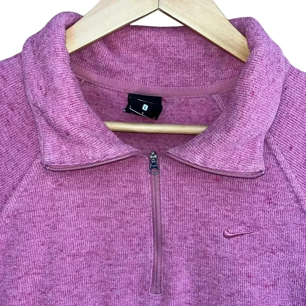 Nike Women’s Pink Half Zip Anorak Loungewear‎ Casual Pullover Sweater Large